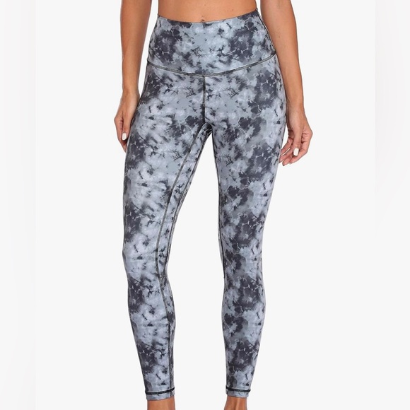 women’s high waisted black tie dye seamless tummy control leggings - yunoga! - Picture 2 of 7